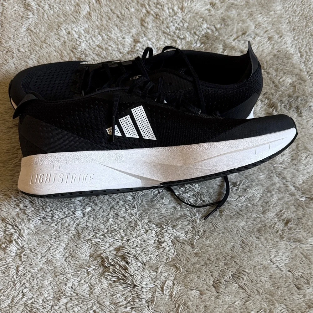 Adidas Lightstrike Pro Black and White Men’s Athletic Sneakers - Picture 3 of 5
